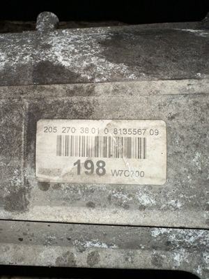 W7C700 2052703801 A2052703901 A2312500502 A231250050280 Gearbox MERCEDES-BENZ C-CLASS (W205) (2013-2021)