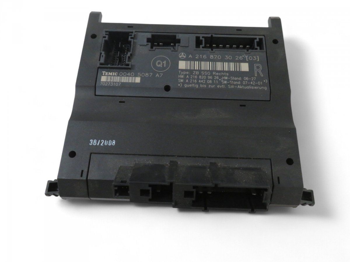 A2168703026 A2168706226 Seats control unit MERCEDES-BENZ S-CLASS Coupe (C216) (2006-2013)