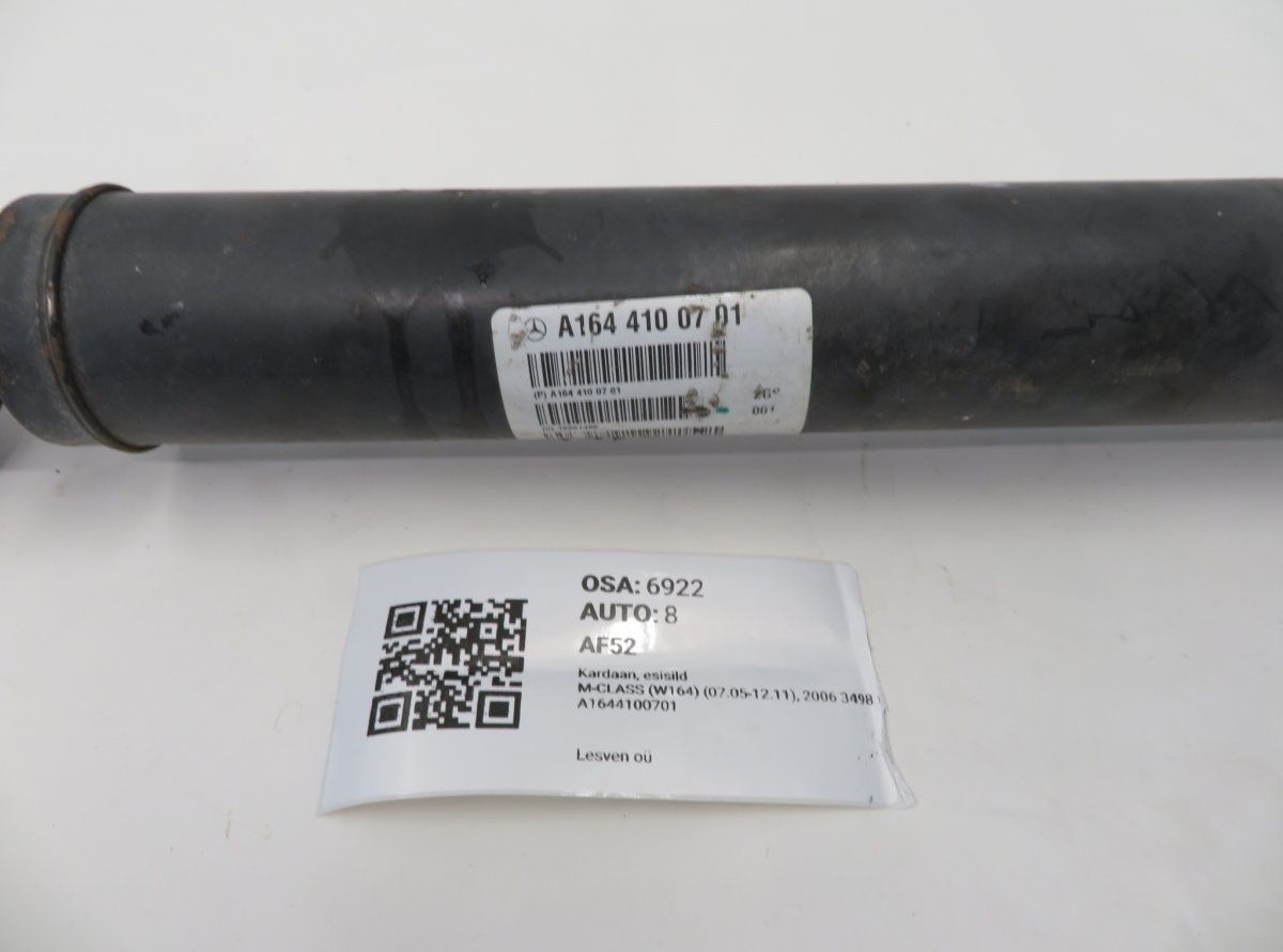 A1644100701 1644100701 A1644100501 1644100501 Propeller shaft front MERCEDES-BENZ ML-CLASS (W164) (2005-2011)
