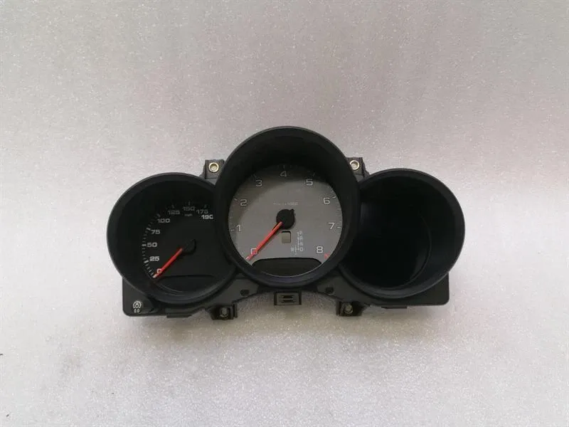 Porsche Cayman 718 Instrument Cluster 982920950N MPH Rhodium Silver Speedometer