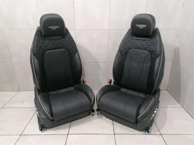 Bentley Continental GTC 18-24 3S 3SD Seats Mulliner Front Seat Interior GT BLACK