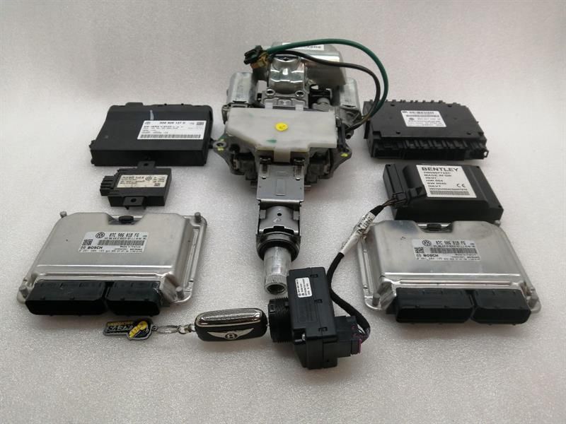 BENTLEY CONTINENTAL FLYING TRACK Engine ECU Set 07C906018FG Engine Control Unit W12