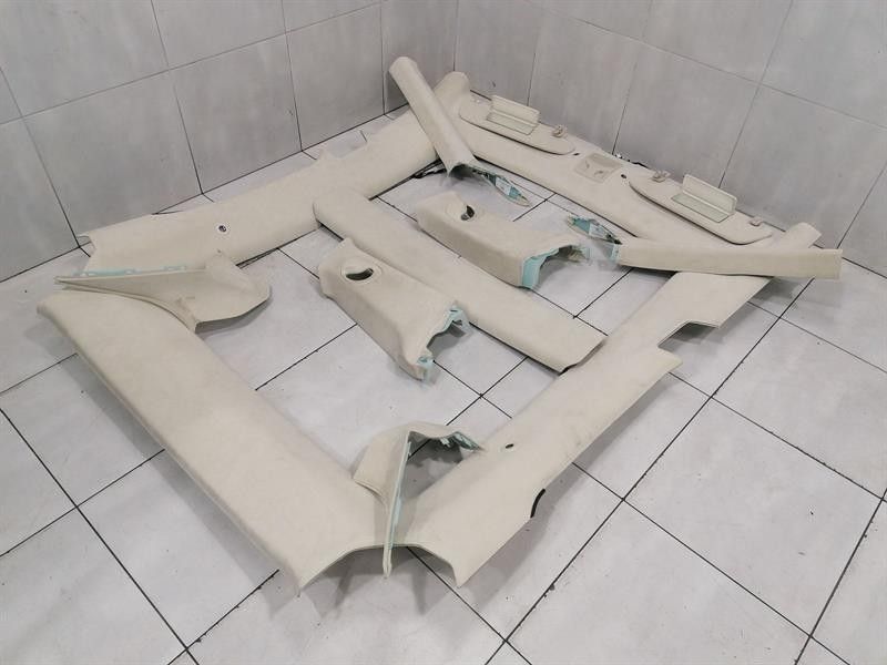 Tesla Model S 70 Roof Lining Set Alcantara 1045938-01-C Headliner Zuma White