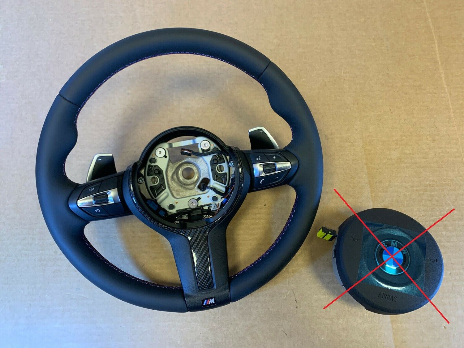 BMW F22 F23 F30 F31 F32 F33 F34 F36 USA M Steering Wheel PADDLES CARBON VIBRO