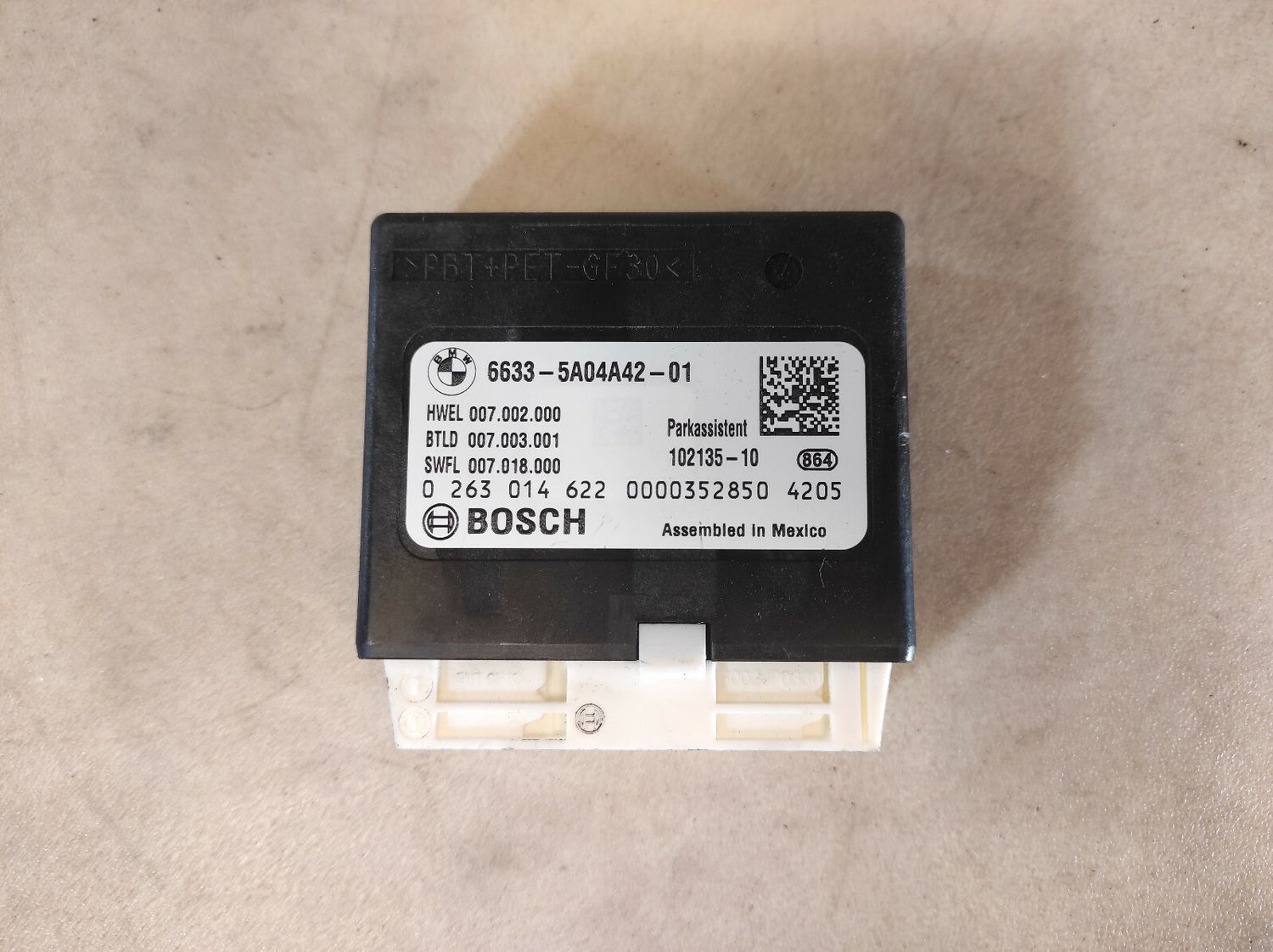 BOSCH BMW 1 F20 F21 2 F22 F23 4 F36 - PDC PARKING SENSORS CONTROL MODULE 5A04A42