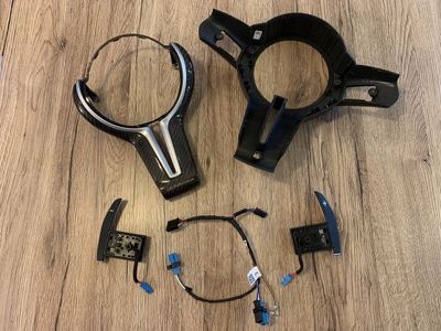 BMW 1 2 3 4 F20 F22 F30 F31 F32 F33 Steering Wheel M3 Carbon Cover Paddles Wire