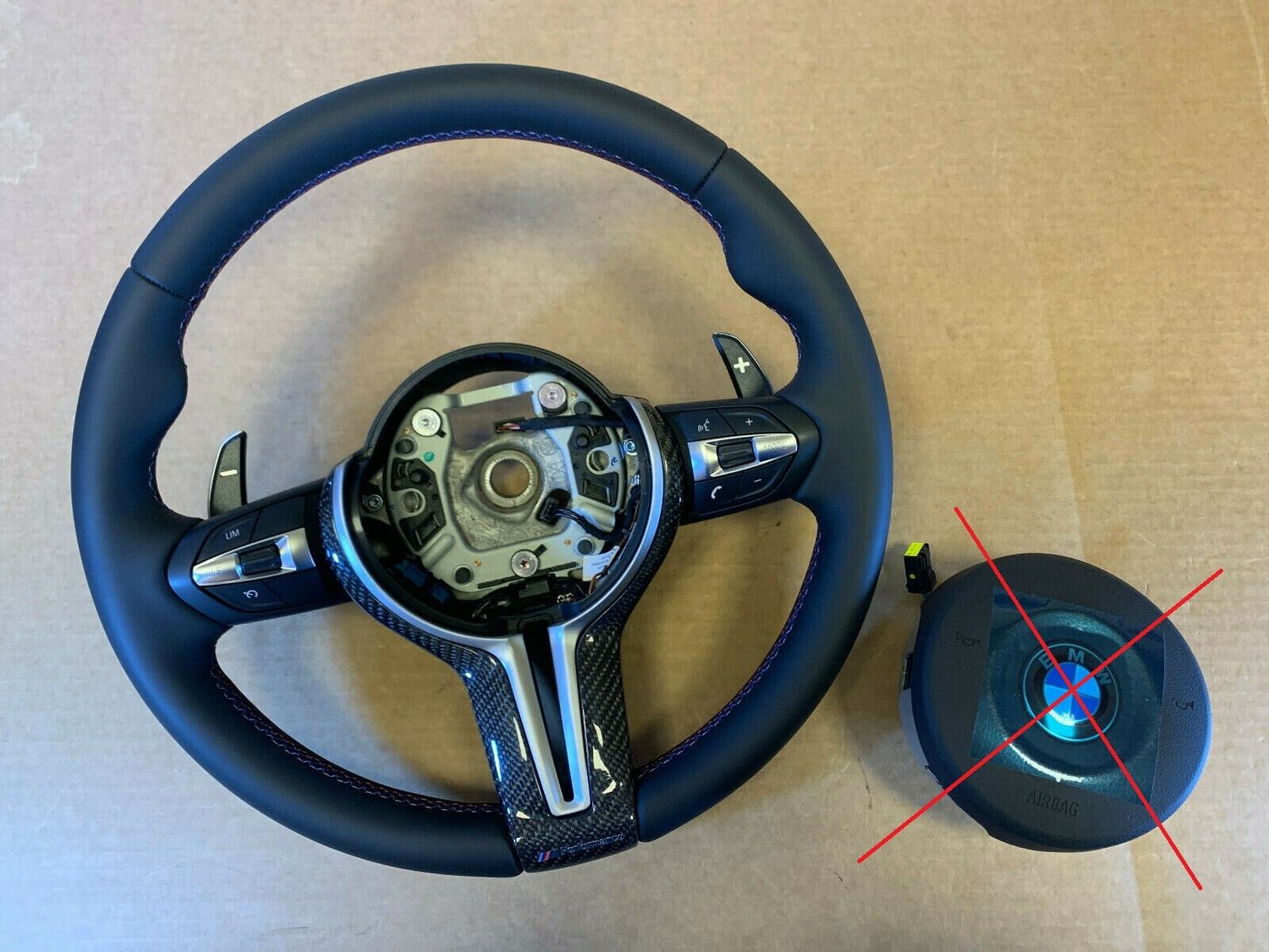 BMW F01 F02 F04 F06 F07 F10 F11 F12 F13 USA M Steering Wheel Paddles VIBRO CARBO