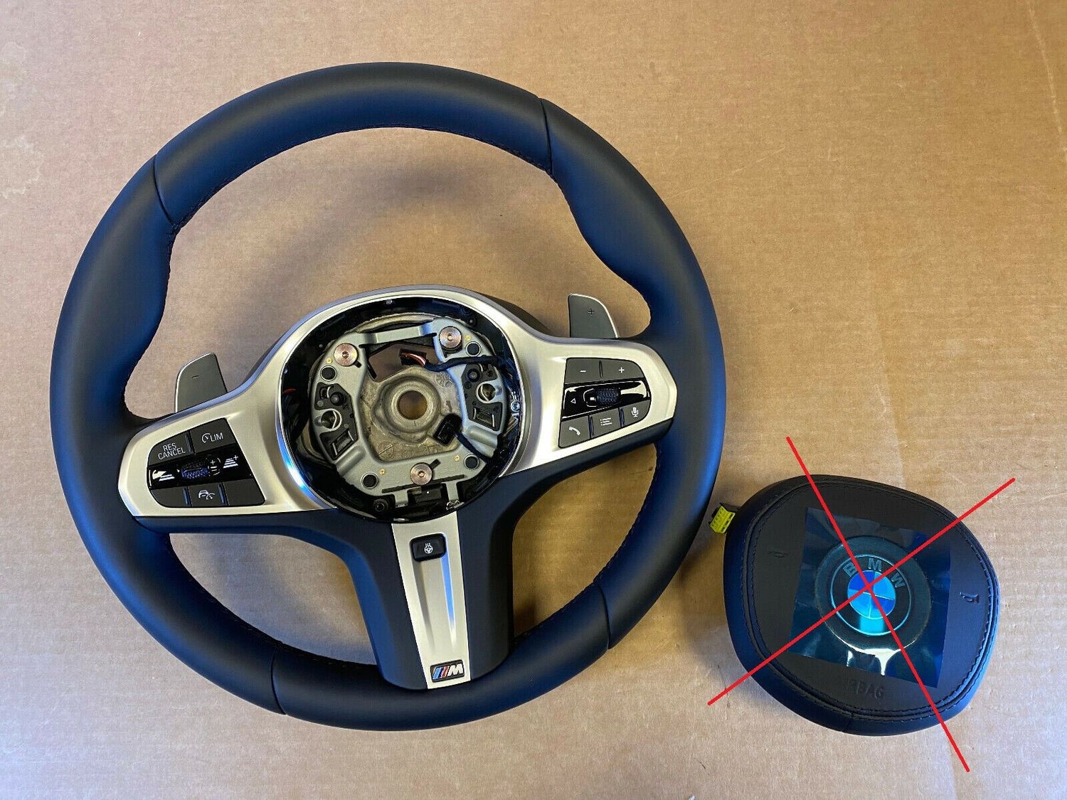 BMW 5 6 X3 X4 G30 G31 G32 G01 G02 LCI USA M Steering Wheel Paddles HEATED ACC