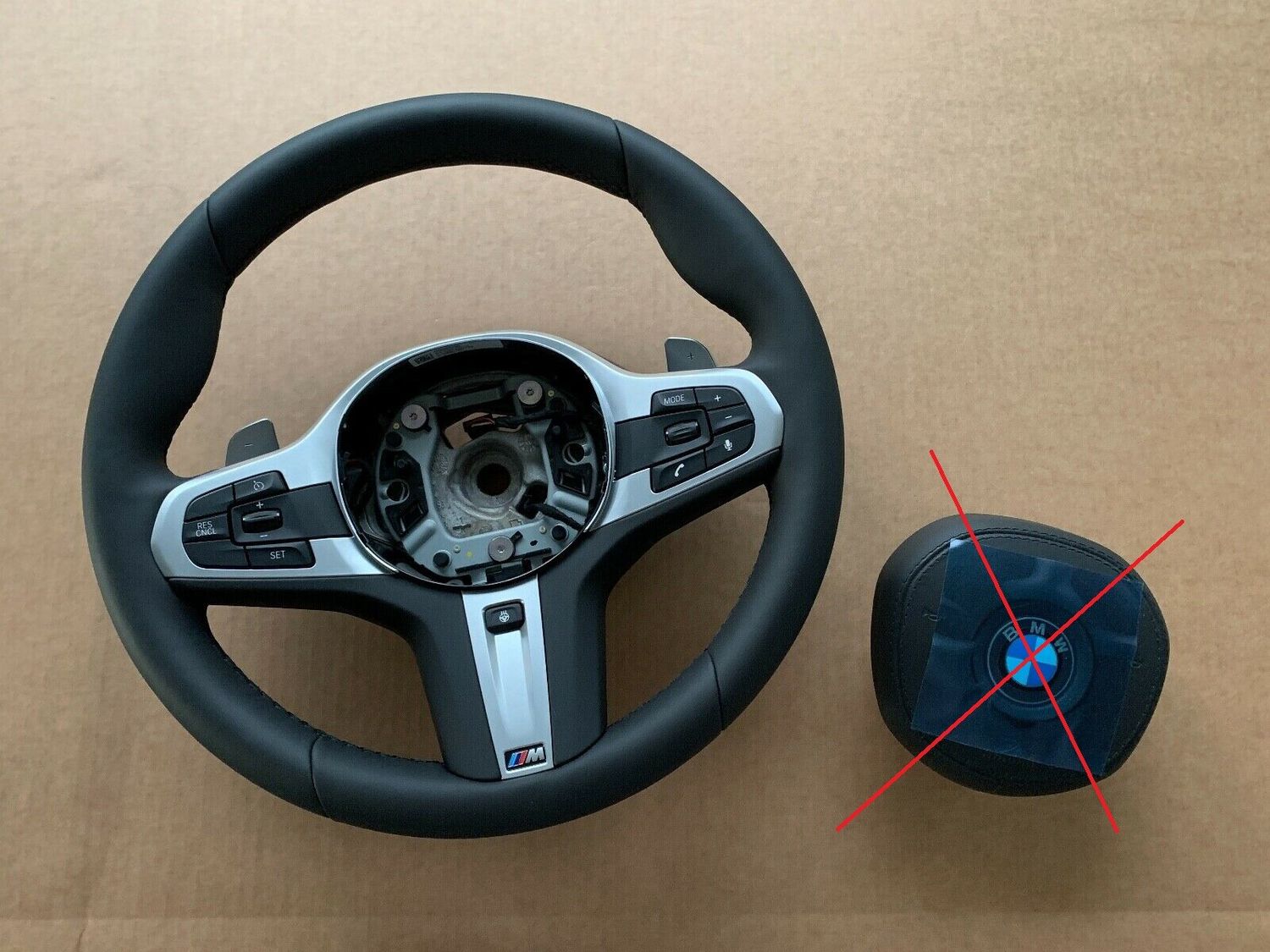 BMW 5 6 X3 X4 G30 G31 G32 G01 G02 G08 OEM M Steering Wheel Paddles HEATING VIBRO