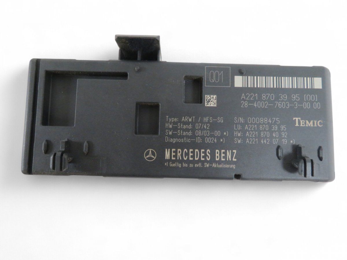 A2218703995 Bootlid / tailgate control unit MERCEDES-BENZ S-CLASS Coupe (C216) (2006-2013)