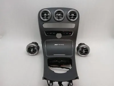 Mercedes C63 AMG W205 Veneer A2056802910 Strip Gray Open Pore Oak Wood 2B35-