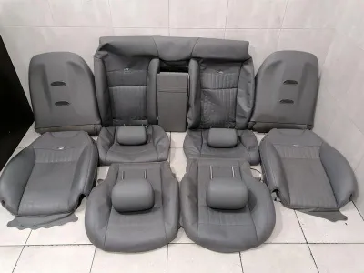 MERCEDES CL600 V12 W216 SEATS OUTER COVER SET SEAT TRIM SET GREY GREY-