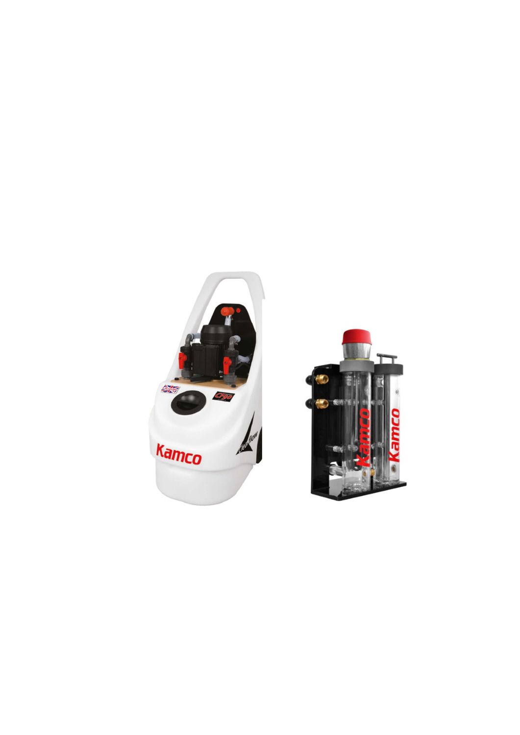 Zestaw do płukania instalacji z pompą Kamco Clearflow CF90II oraz Combimag Dual Filtr z grzałką