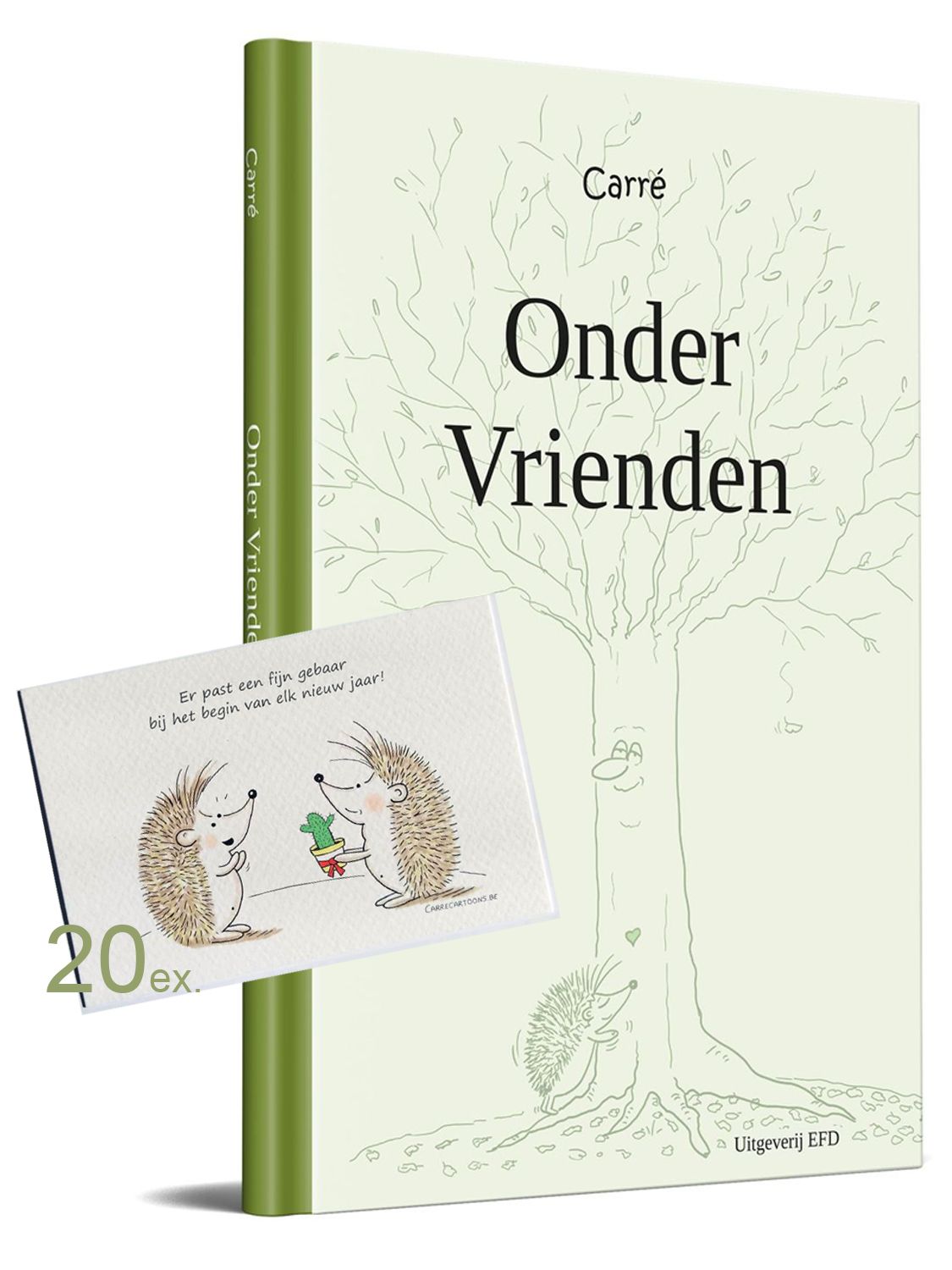 Boek Onder Vrienden en 20!!! nieuwjaarskaartjes (MET omslag)