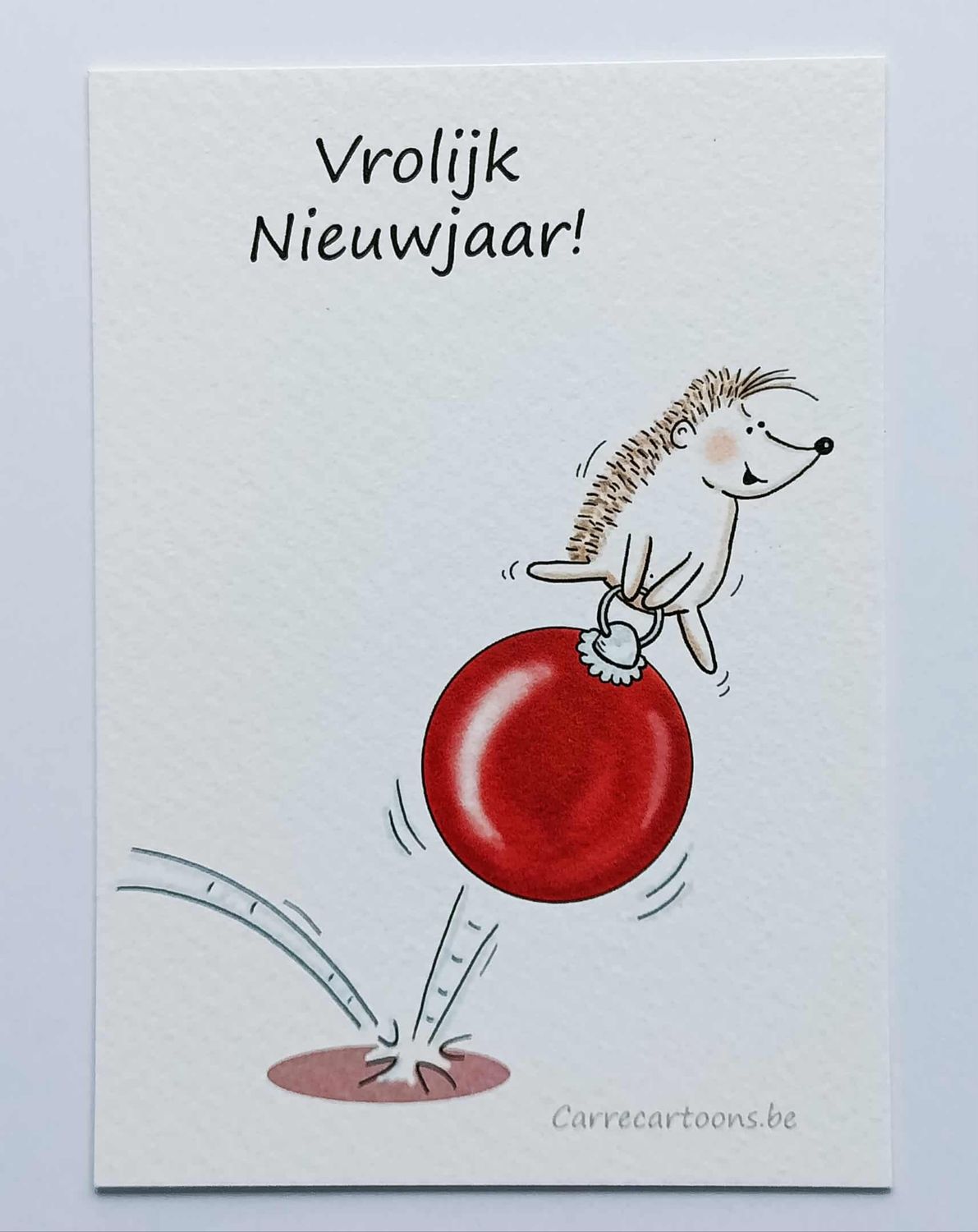 Nieuwjaarskaart Vrolijk Nieuwjaar! ( Enkele kaart MET omslag)
