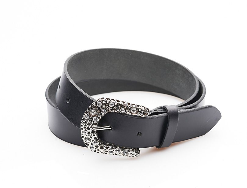 Polie et incrustée de cristaux Swarovski transparents