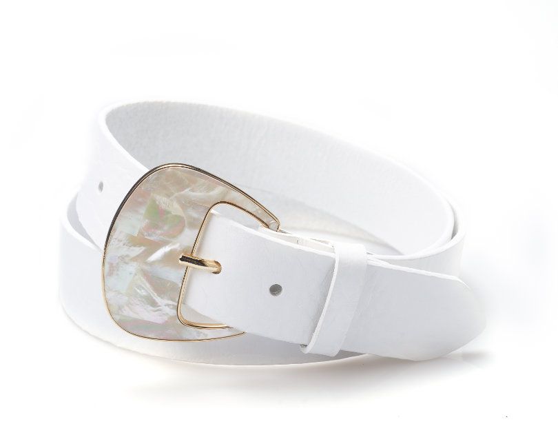 Perle - Ceinture blanche / dorée