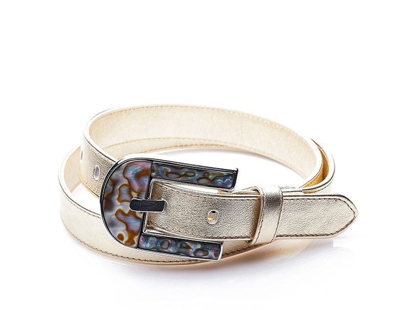 Imitation nacre – Ceinture dorée