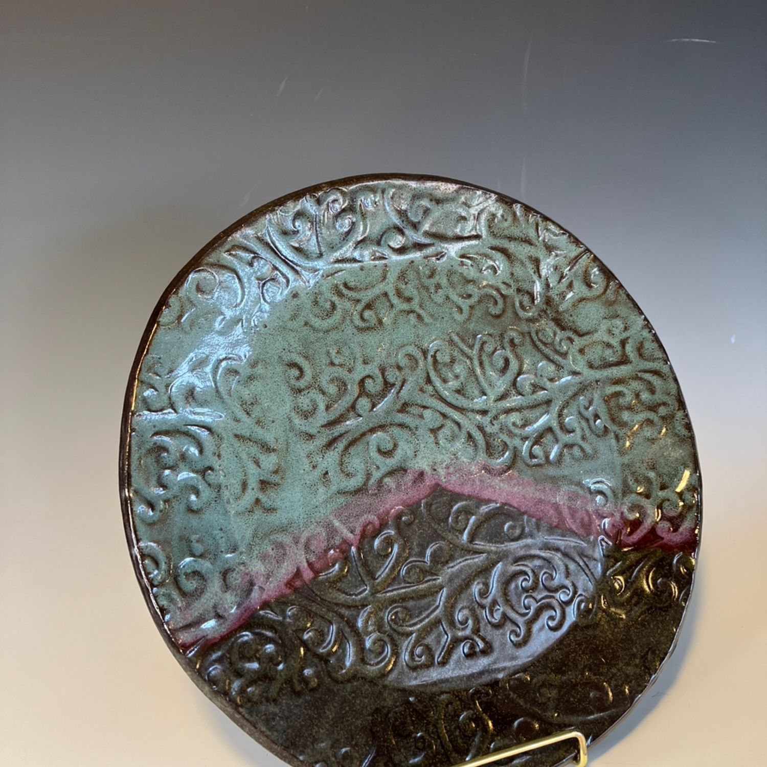 Turquoise & Brown Plate