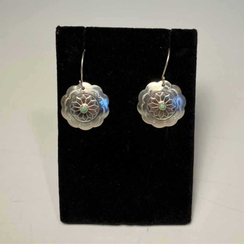 Kingman Turquoise Silver Earrings
