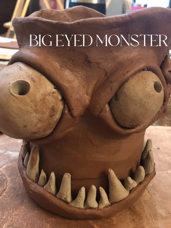 Big Eyed Monster Planter Handbuilding Class age 6-16 4/22 • 9am