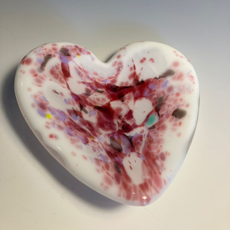 Glass Heart Dish