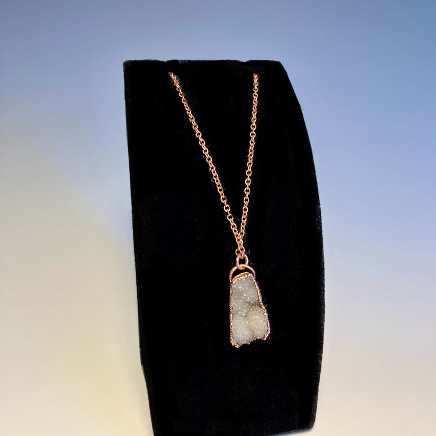 White Druzy Necklace