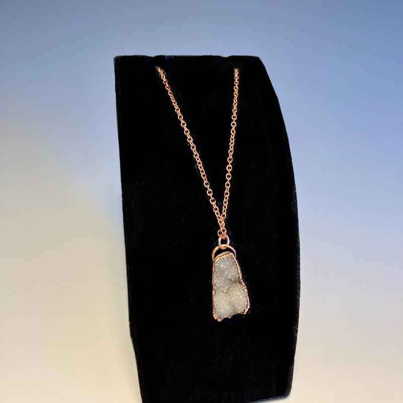 White Druzy Necklace