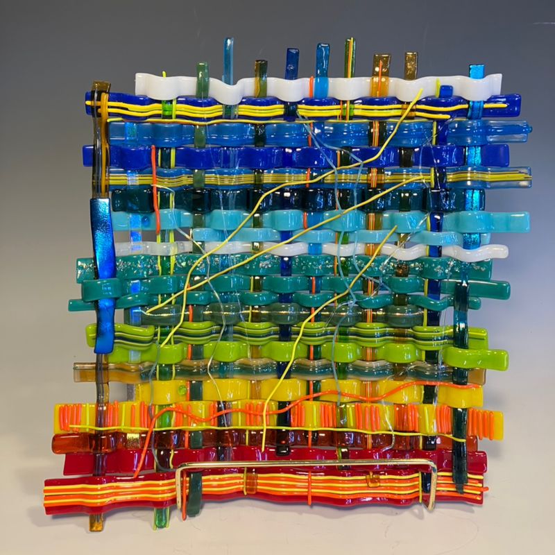 Woven Fused Glass Tray