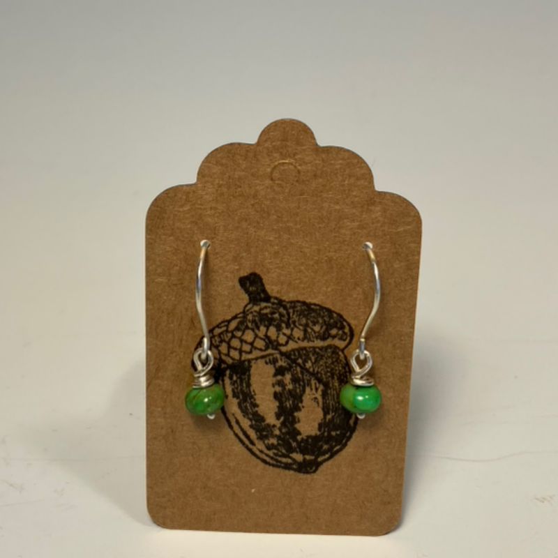 Green Mohave Turquoise Earrings