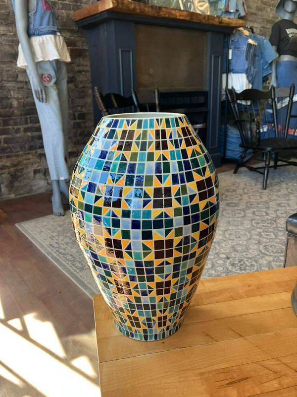 Sunflower Quilt Vase