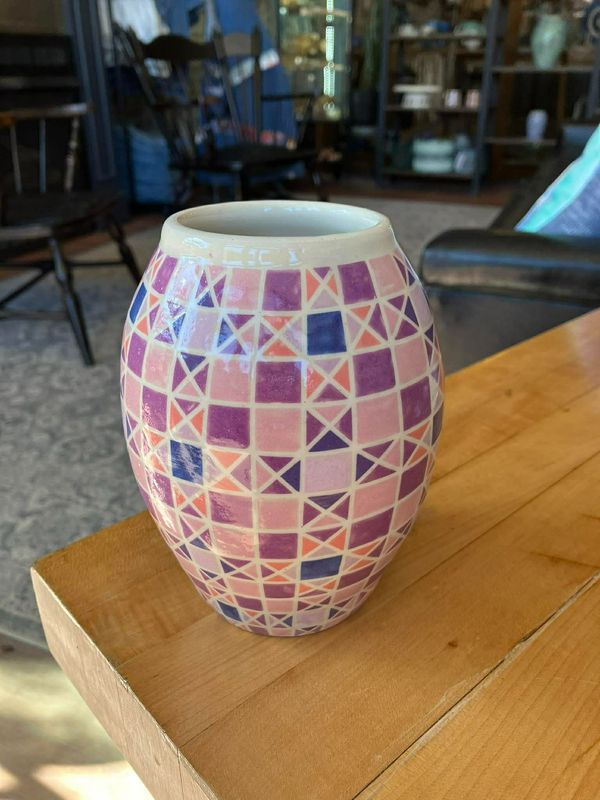 Small Ohio Star Quilt Vase