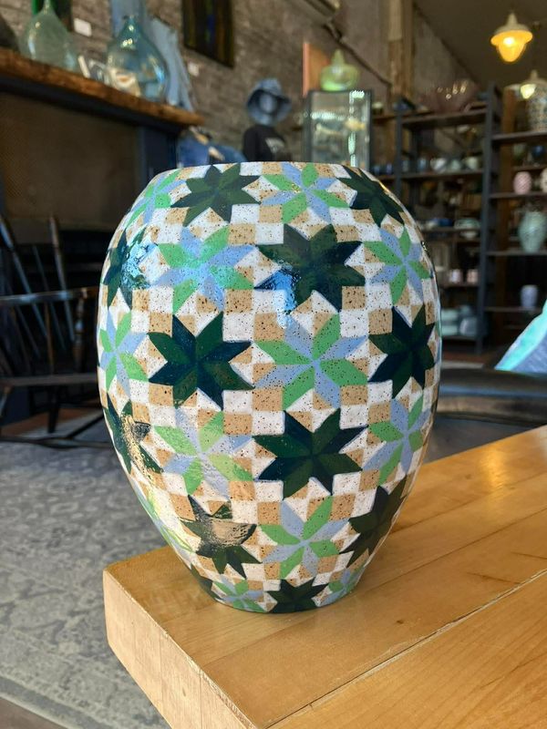 Star Patch Quilt Vase