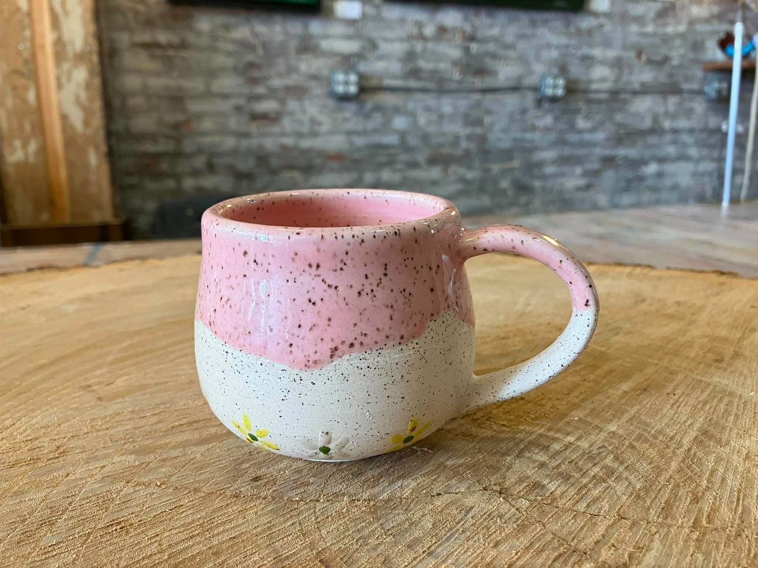 Pink Flower Mugs
