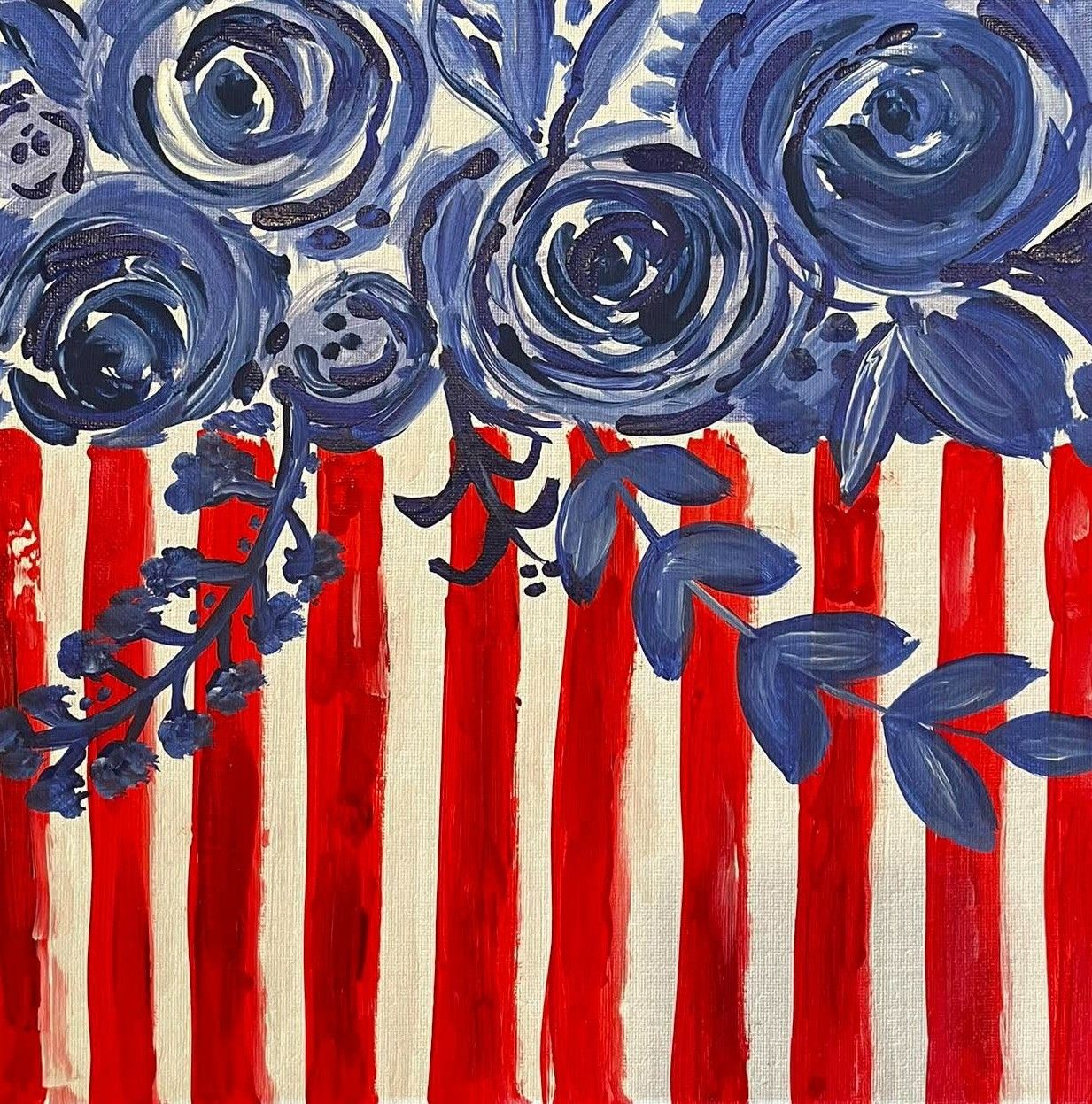 Red, White & Bloom Paint & Sip | 6/18 | 6pm