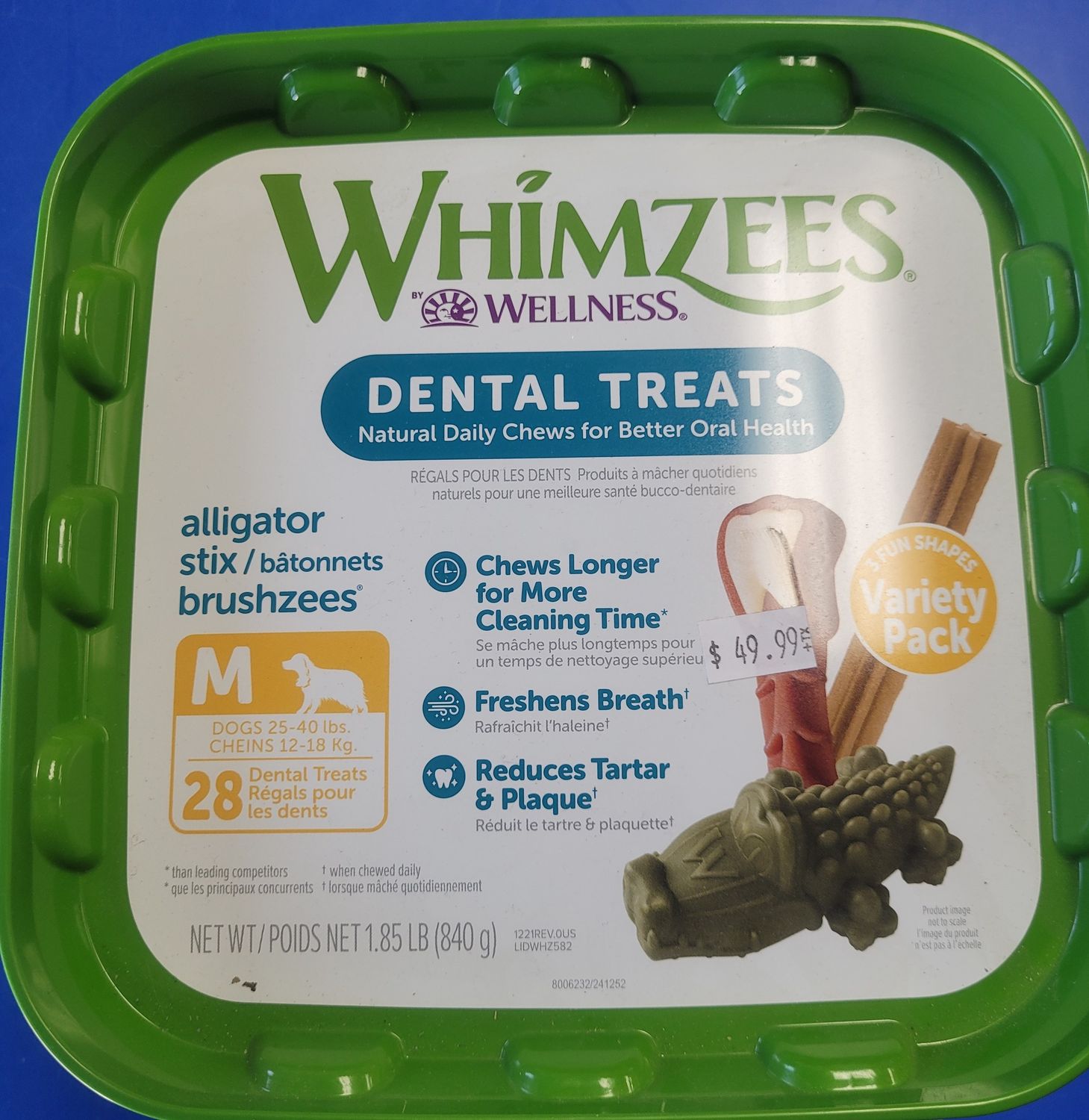 Whimzees Variety Pack Med  28pk