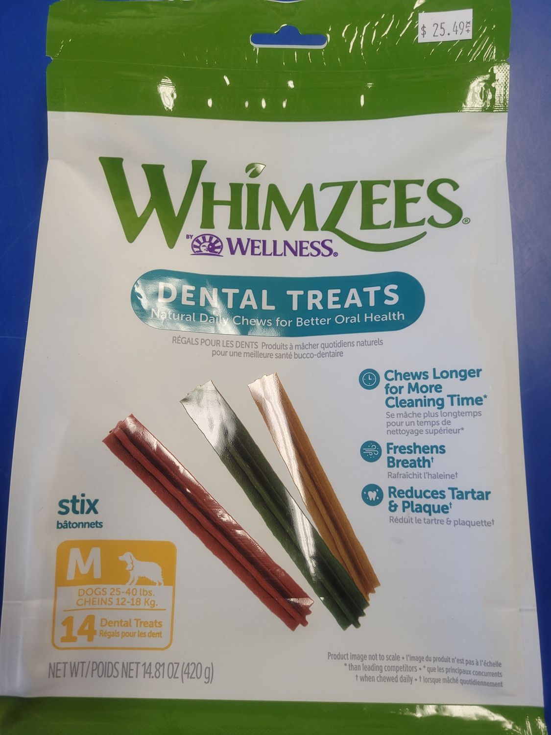 Whimzees Stix Med 14pk