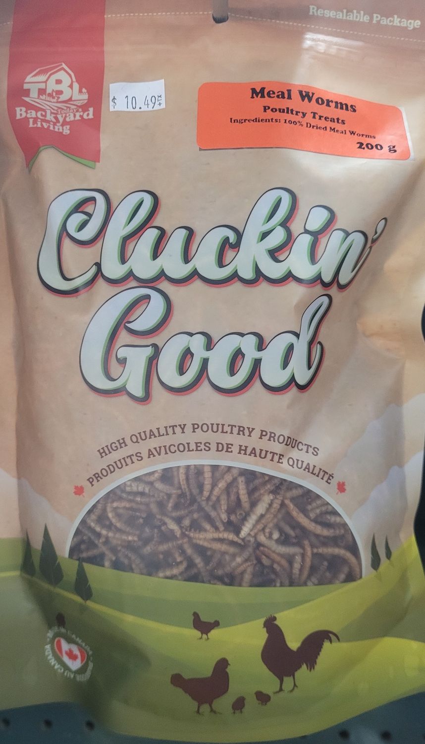 Cluckin Good Meal Worm Chicken Treats 200g