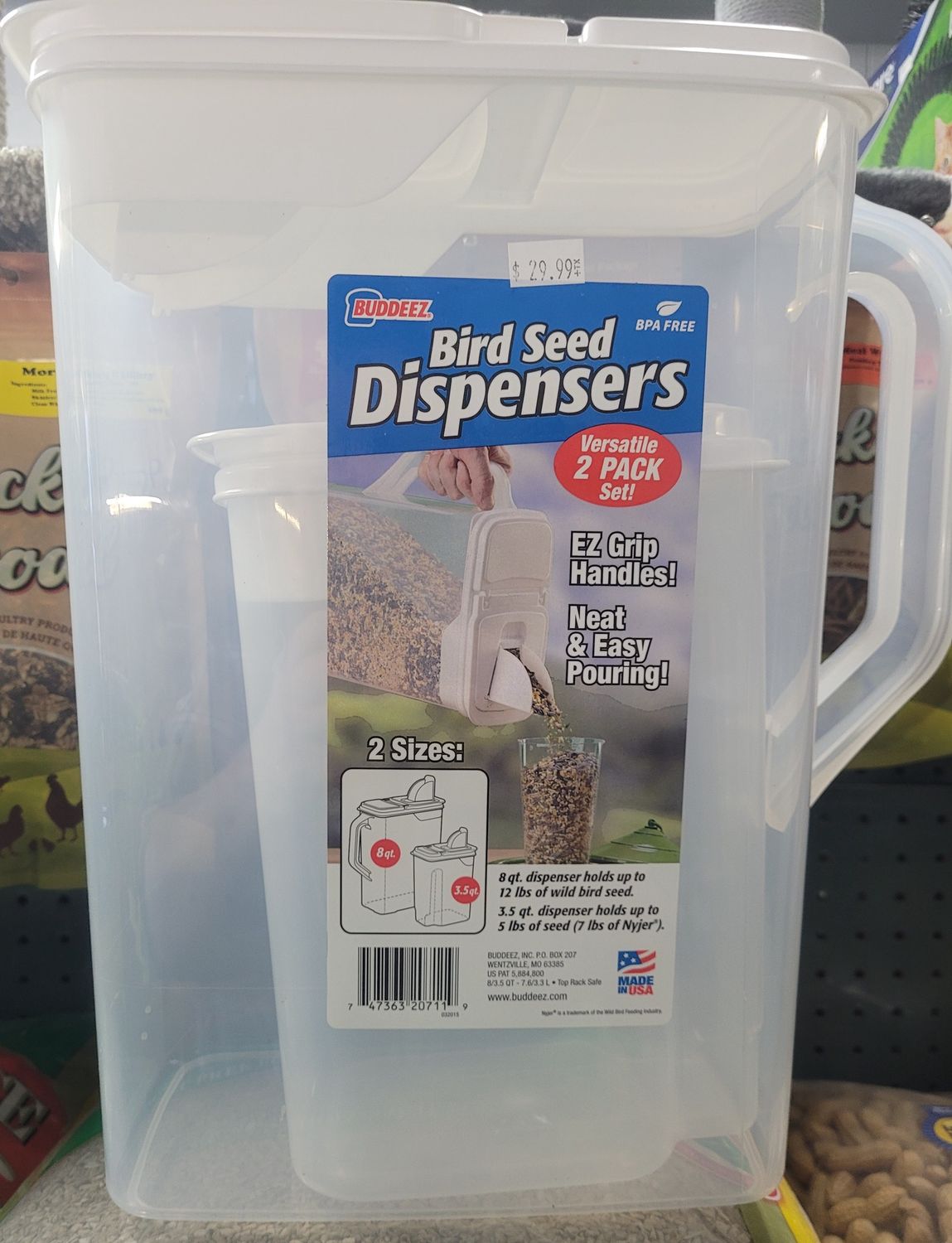 Buddeez Bird Seed Dispenser 2 sizes