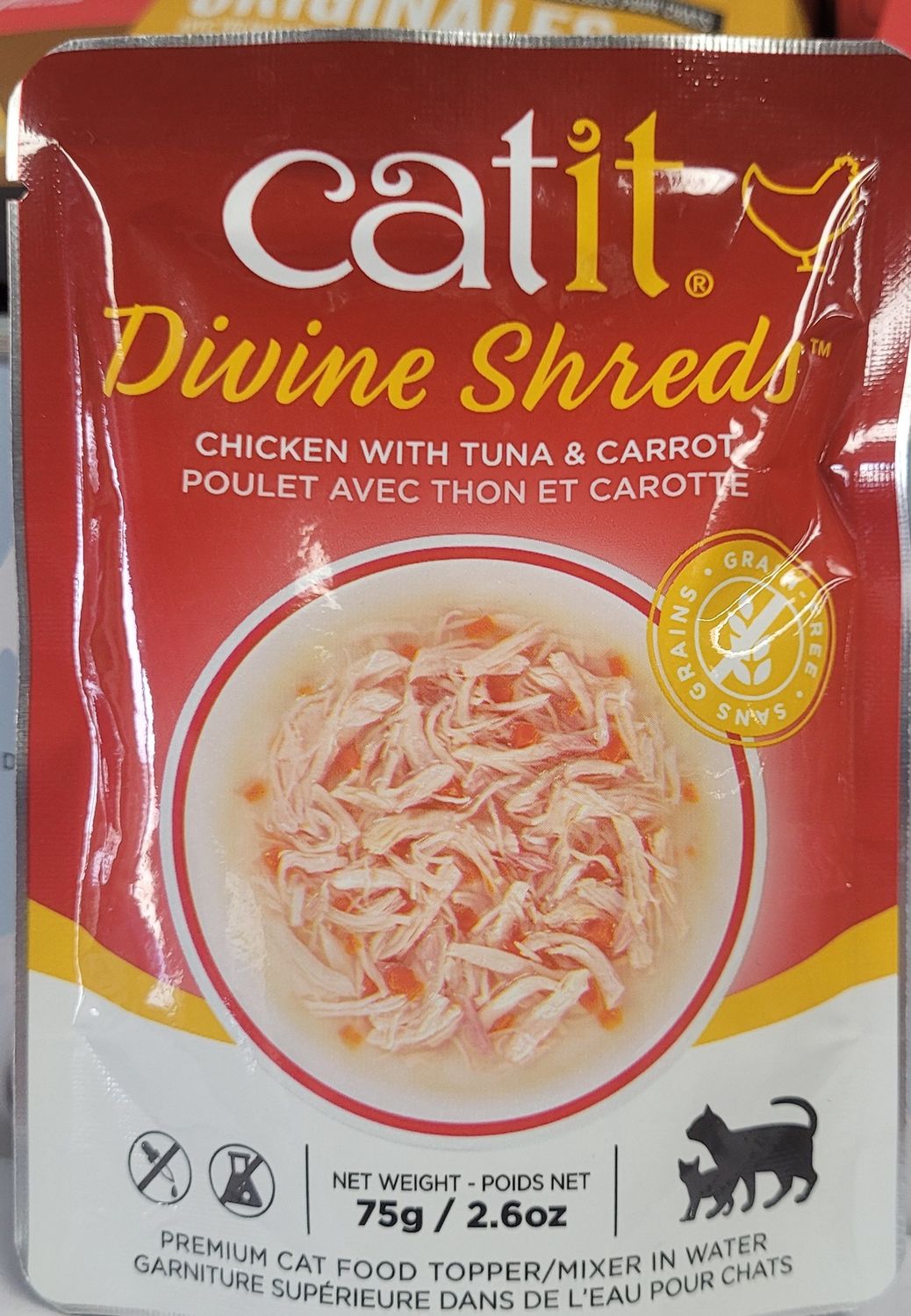 Cat It Divine Shreds Ckn, Tuna &amp; Carrot 75g