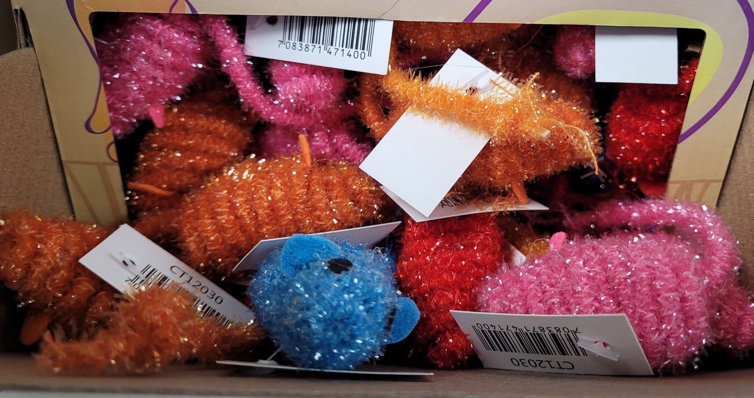 Assorted Knitted Mice Cat Toys