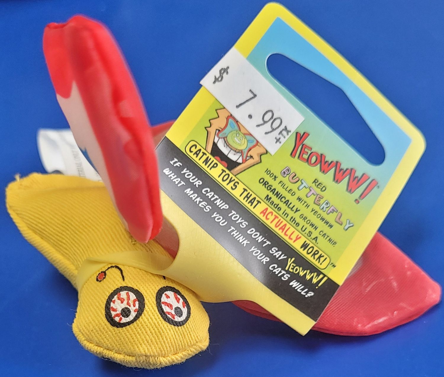 Ducky World Butterfly Red Catnip Toy