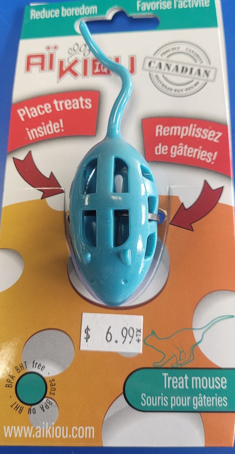 Aikkiou Cat Treat Toy Mouse teal