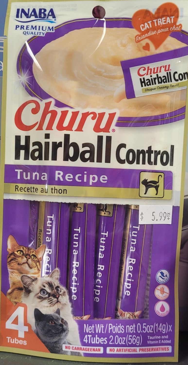 INA Churu Puree Hairball Control Tuna 6x2 oz