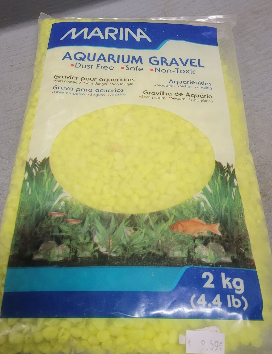 Marina Gravel 2kg lime green