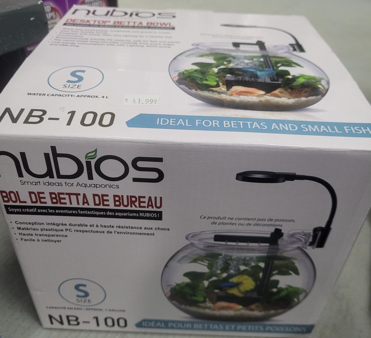 Nubios Desktop Betta Bowl Kit 4L