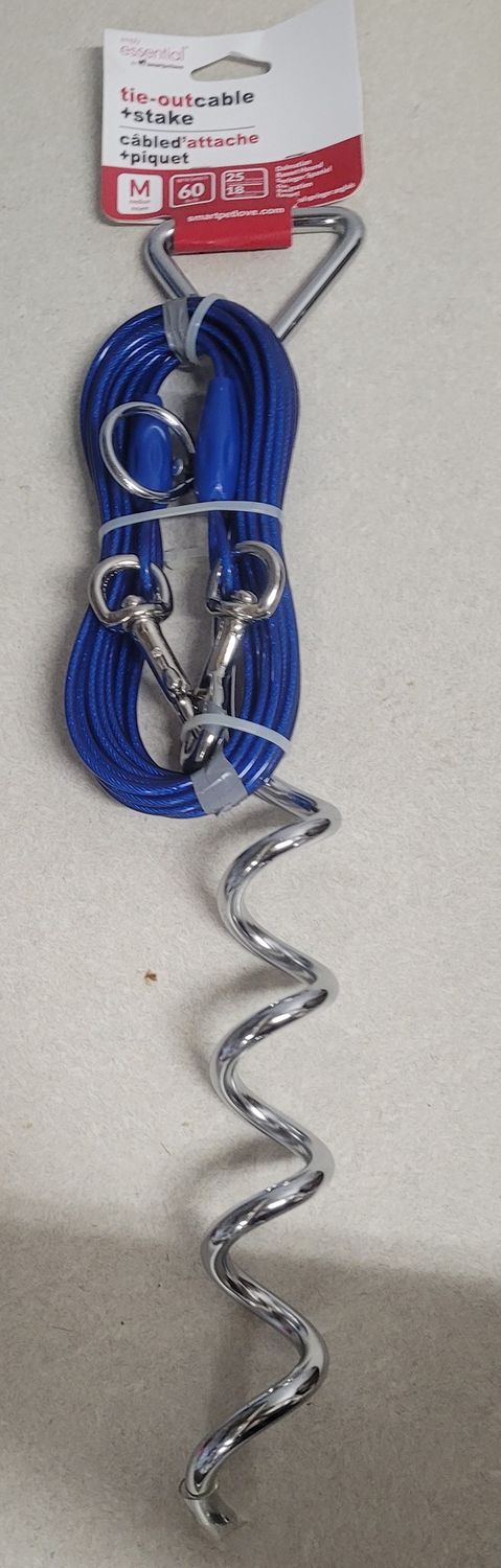 Med Tie Out Cable &amp; Spiral Stake