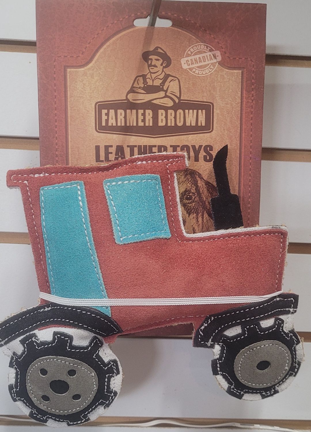 Farmer Brown Suede Red Tractor