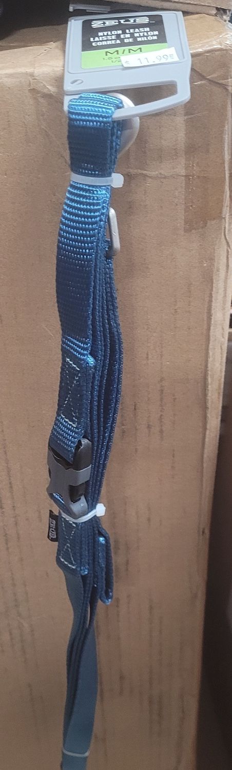 Zeus Nylon Lead Med 1.8m Denim Blue