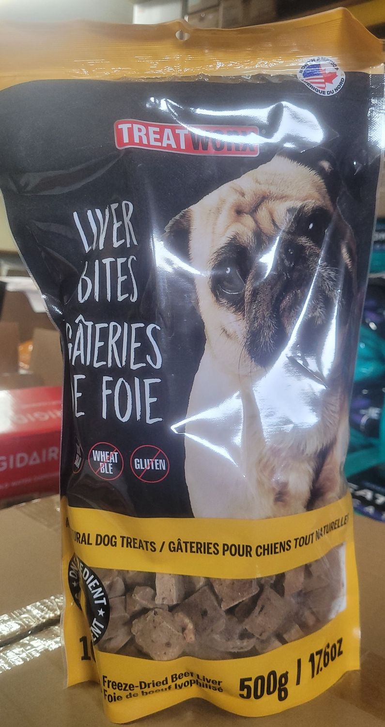 Treatworx Beef Liver Bites 500g